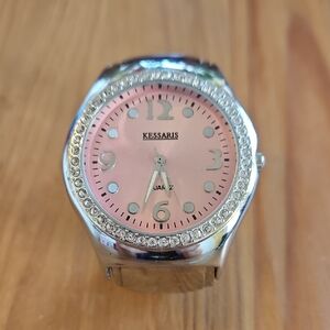 Kessaris Silver Cuff Bracelet Watch